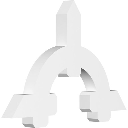 Ekena Millwork Ericson Architectural Grade PVC Gable Bracket, 48"W x 32"H x 4"D x 6"F, 16/12 Pitch GBP048X32X0406ERI00